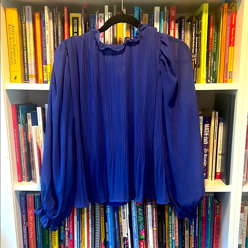 &Merci Purple Ruffle Blouse